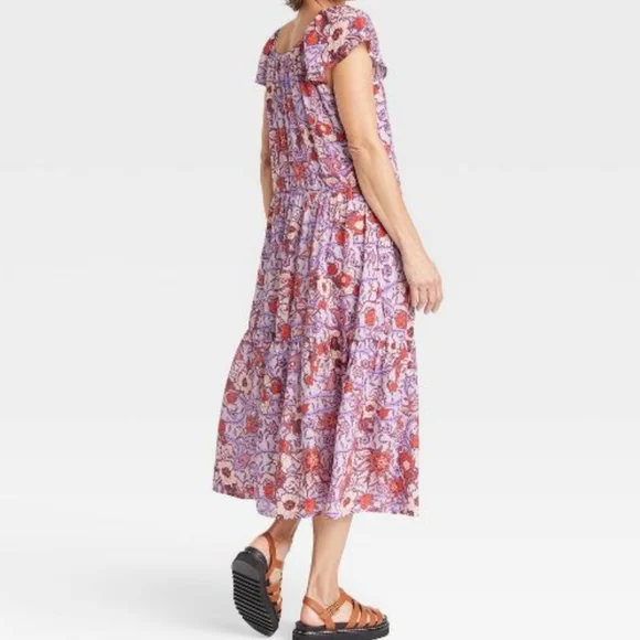Flutter Short Sleeve A-Line Dress - Knox Rose NWT - Picture 7 of 7